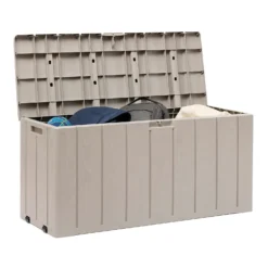 Toomax Bravo Garden Storage Box 270L - Warm Grey -Lifetime Sales 13997481 5245004537169884