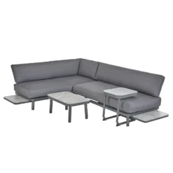 Heba Grey Metal Garden Corner Sofa Set -Lifetime Sales 14005702 1465022704651529