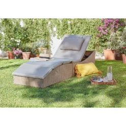 Natural Folding Rattan Sun Lounger -Lifetime Sales 14005776 5095022649640844