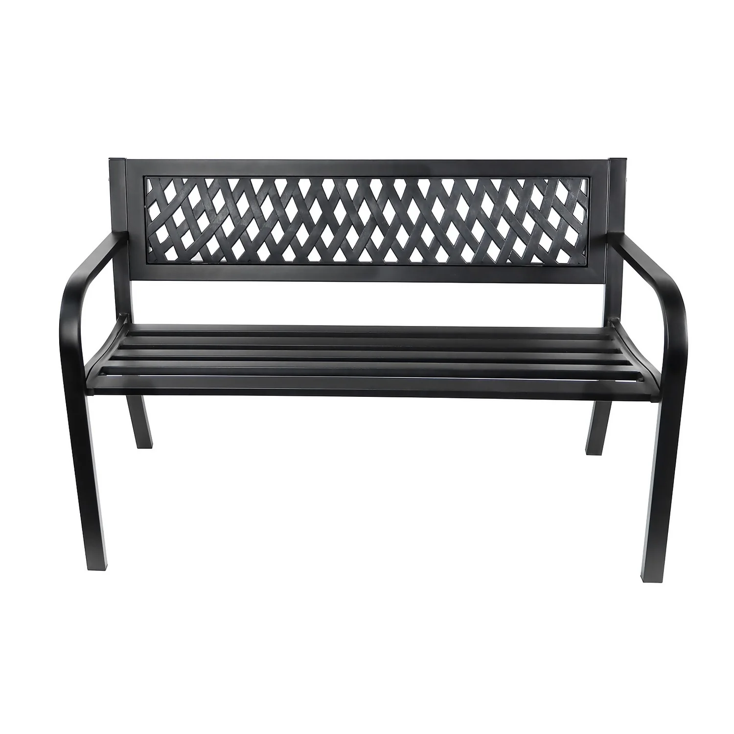 Black Steel Garden Bench 3 Black Steel Garden Bench