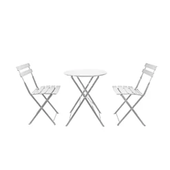 Millie Metal Bistro Set - Grey -Lifetime Sales 14005781 2855018249611251
