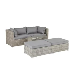 Cairo Grey Rattan Effect Garden Sofa Set -Lifetime Sales 14005786 2075022102996918