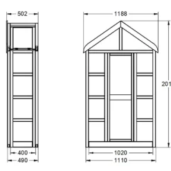 Forest Garden Georgian Wall Greenhouse With Auto Vent -Lifetime Sales 14013374 2195004556523592