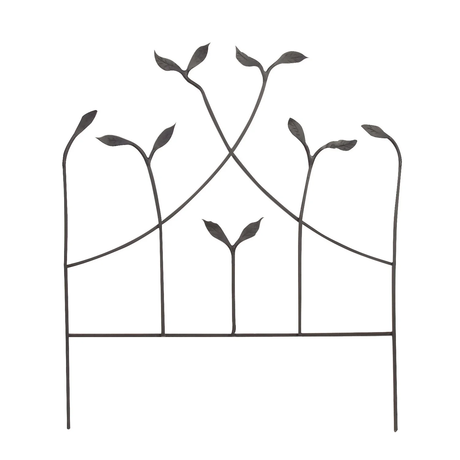 Forged Garden Border Edge With Leaves 3 Forged Garden Border Edge With Leaves