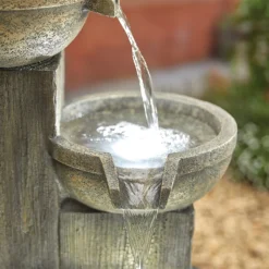 Stylish Fountain Ash Columns Water Feature With LEDs -Lifetime Sales 14519359 2355047822573173