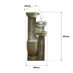 Stylish Fountain Ash Columns Water Feature With LEDs -Lifetime Sales 14519359 5615047822695786