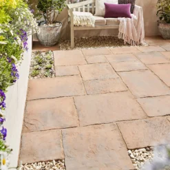 Stylish Stone Belfrey Random Patio Kit 5.76sqm - Autumn Brown -Lifetime Sales 14537693 6965047774050840