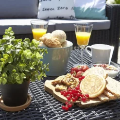 Keter California 4 Seater Outdoor Garden Furniture Lounge Set - Graphite With Grey Cushions 17 Keter California 4 Seater Outdoor Garden Furniture Lounge Set - Graphite With Grey Cushions -Lifetime Sales 14539591 1385041801776162