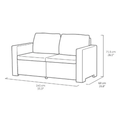 Keter California 4 Seater Outdoor Garden Furniture Lounge Set - Graphite With Grey Cushions 19 Keter California 4 Seater Outdoor Garden Furniture Lounge Set - Graphite With Grey Cushions -Lifetime Sales 14539591 5435041801860615